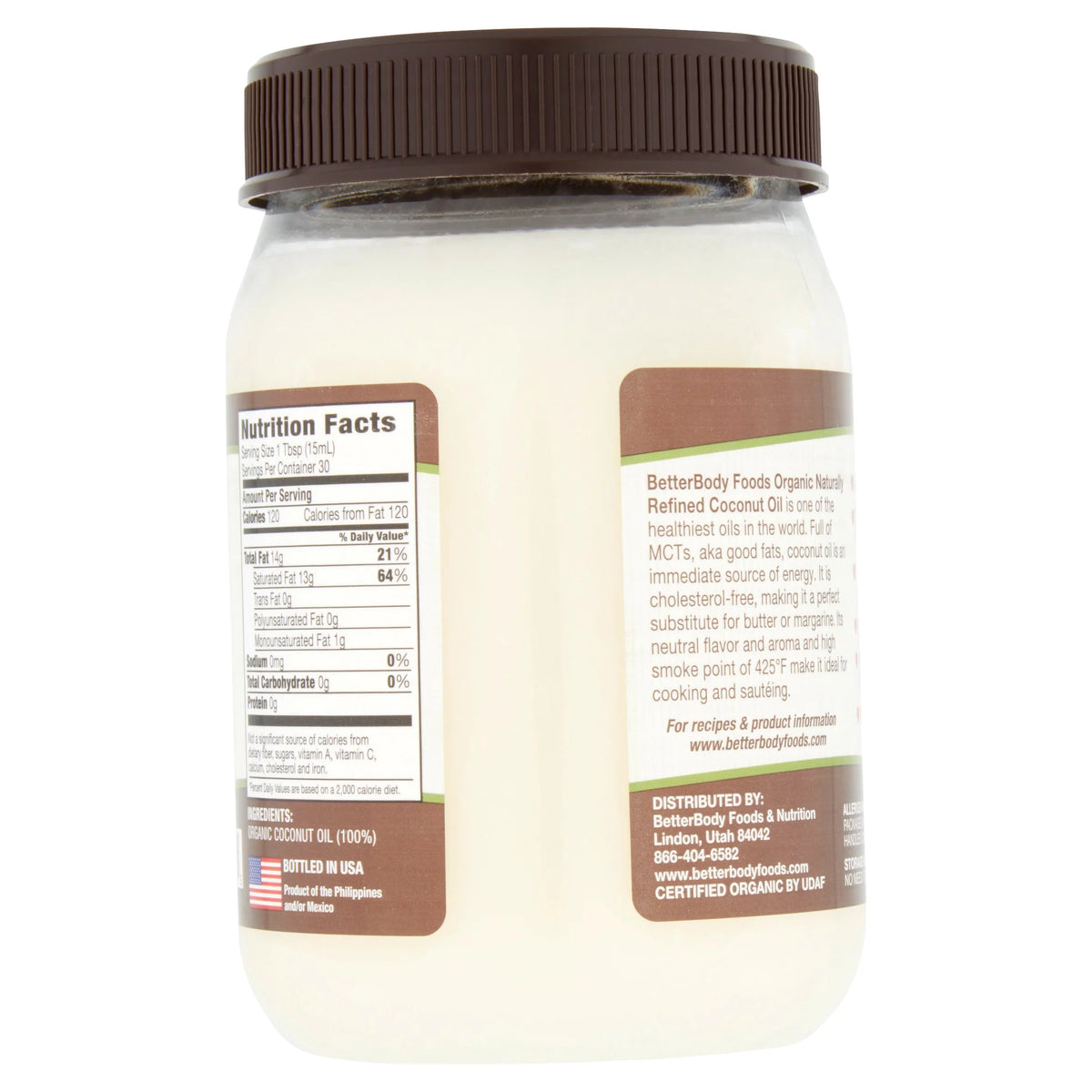 Organic Naturally Refined Coconut Oil, 15.5 fl oz, 6 pack D190572