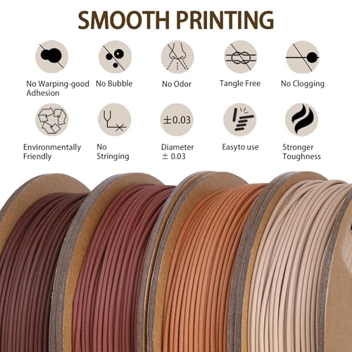 Matte Rainbow 3D PLA Printer Filament 1.75 mm 1kg B732361