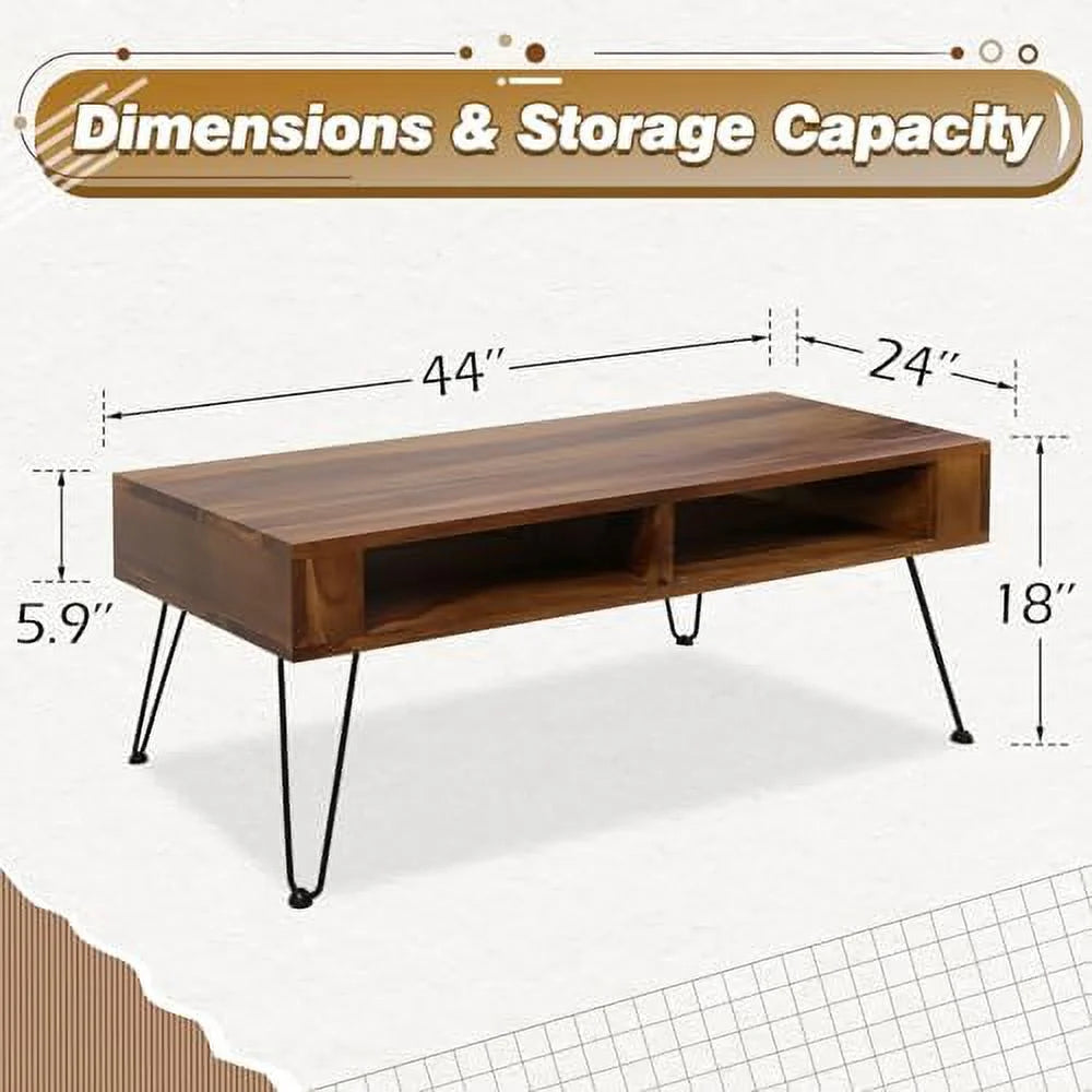 39.4 Inches Coffee Table with 4 Hairpin Legs D6912