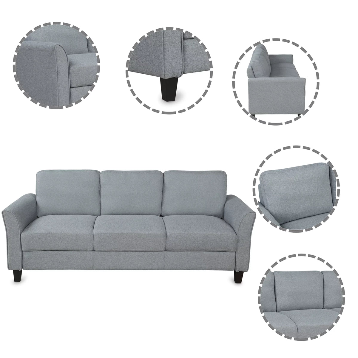 Gray Loveseat and 3-seat Sofa N32027