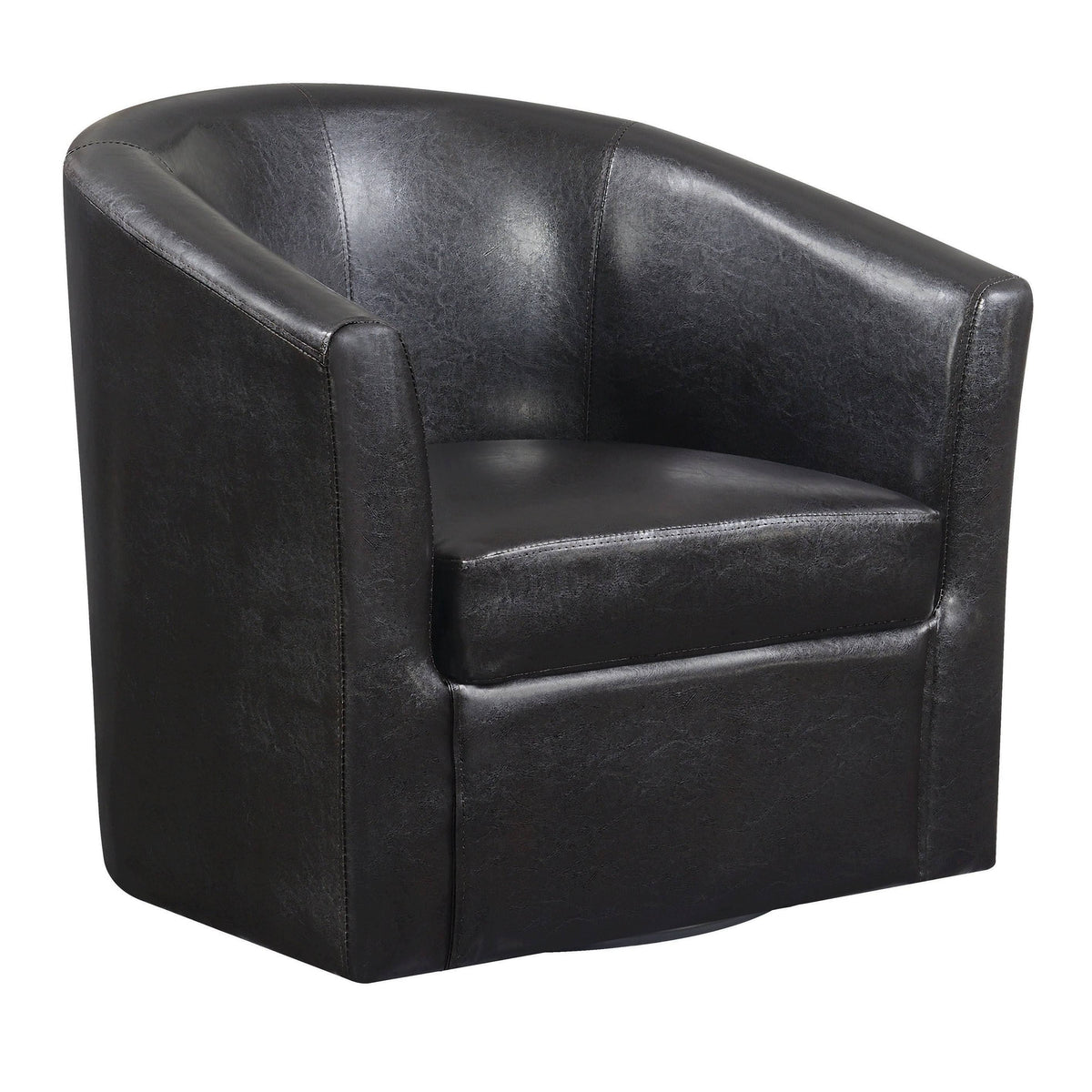 Red Faux Leather Swivel Armchair N414842