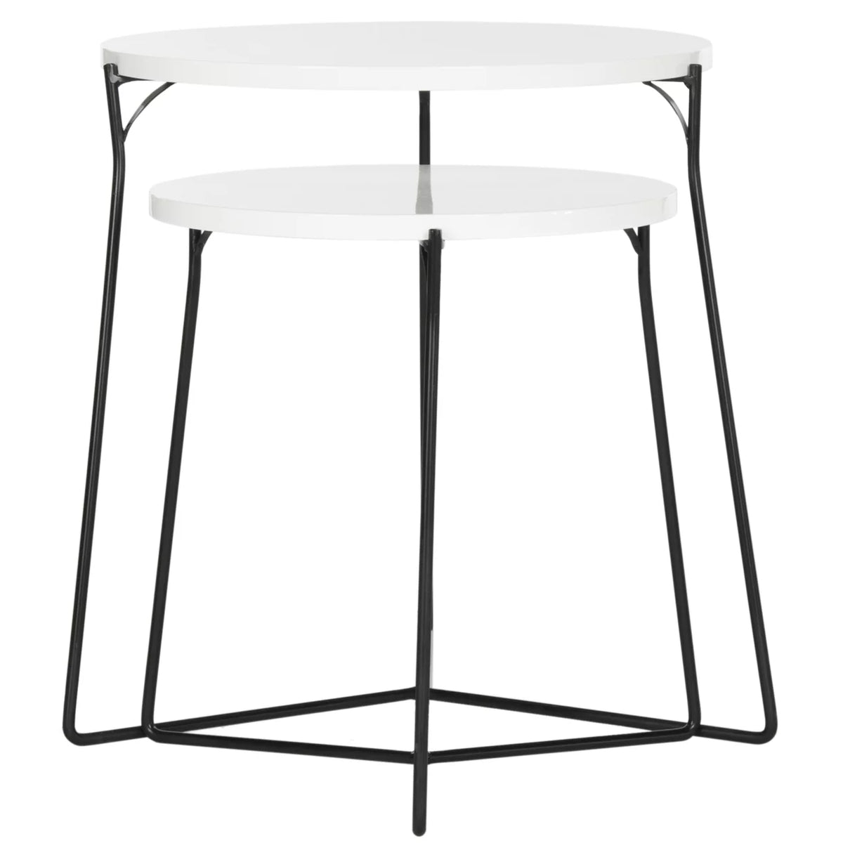 White Lacquer Stacking End Table M1257