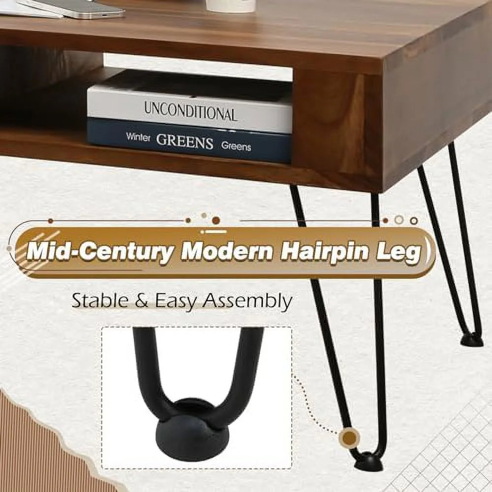 39.4 Inches Coffee Table with 4 Hairpin Legs D6912