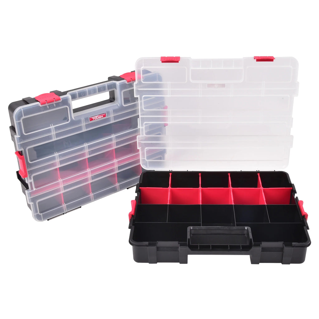 Plastic Heavy-Duty Interlocking Organizer 2-Pack L535442