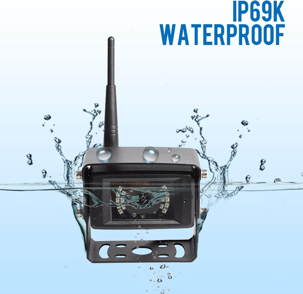 Wireless RV Backup Camera System 7'' Monitor with Infrared Night Vision I499