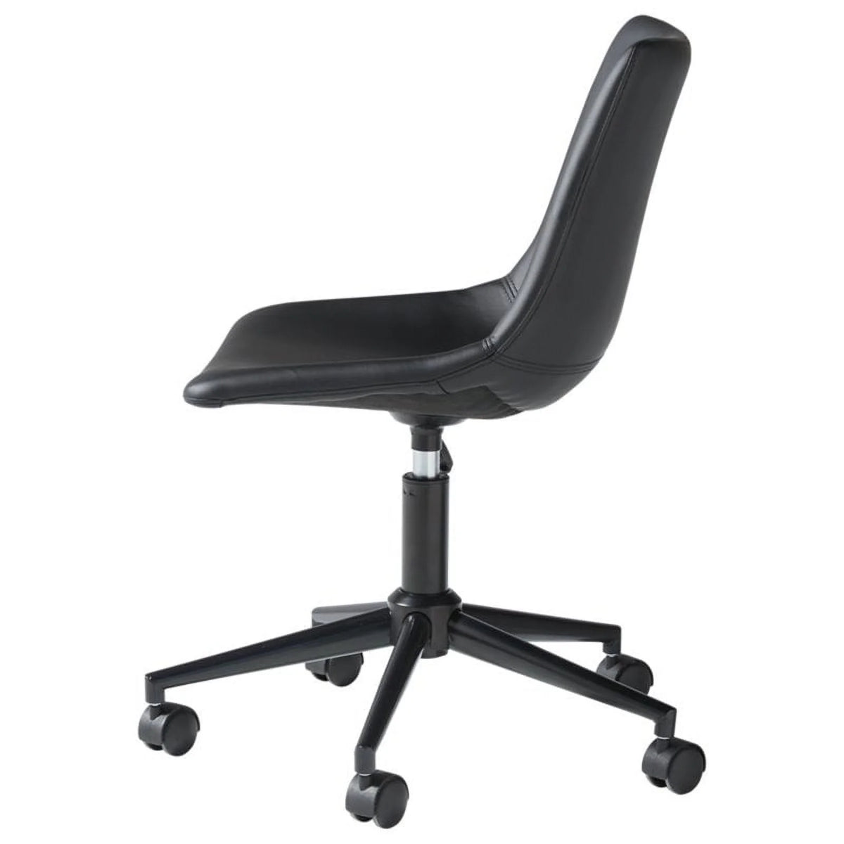 Black Faux Leather Swivel Desk Chair K2857