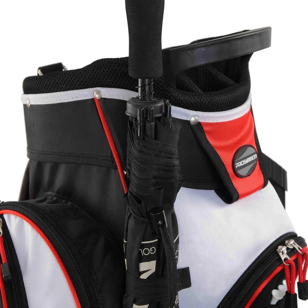 14 Way Cart Golf Bag Black Red Q107107