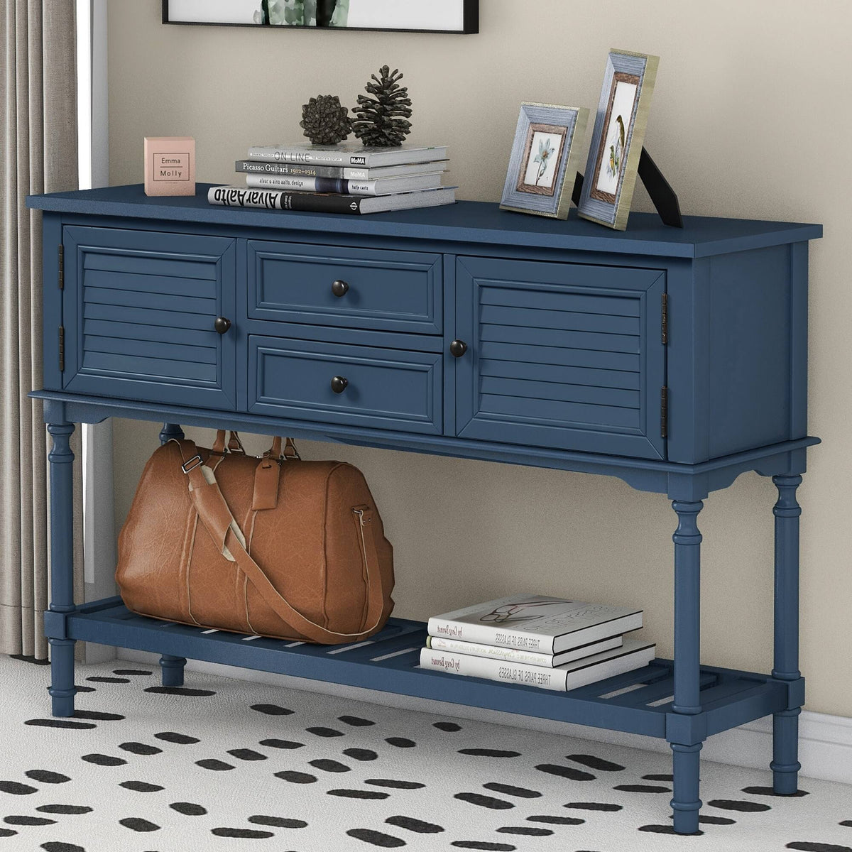 Black 47'' Sofa Table Console Table I740