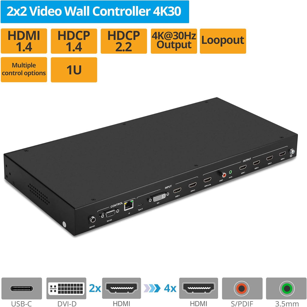 2x2 Video Wall Processor Controller N211