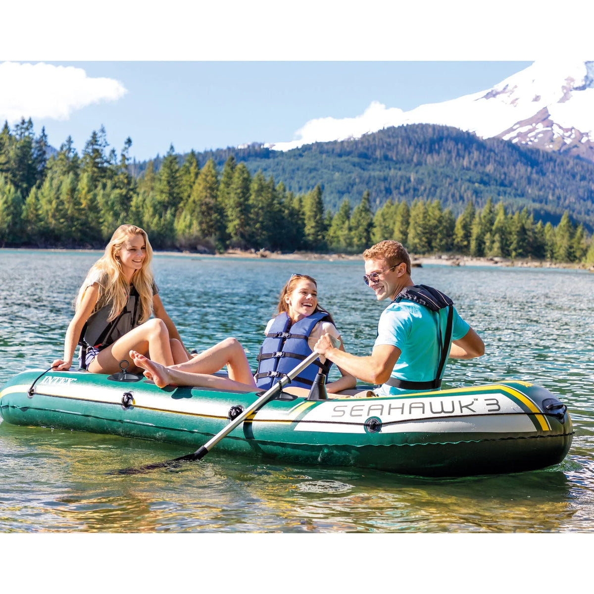 Inflatable Rafting Boat Set 3 Person with Oars and Pump S251