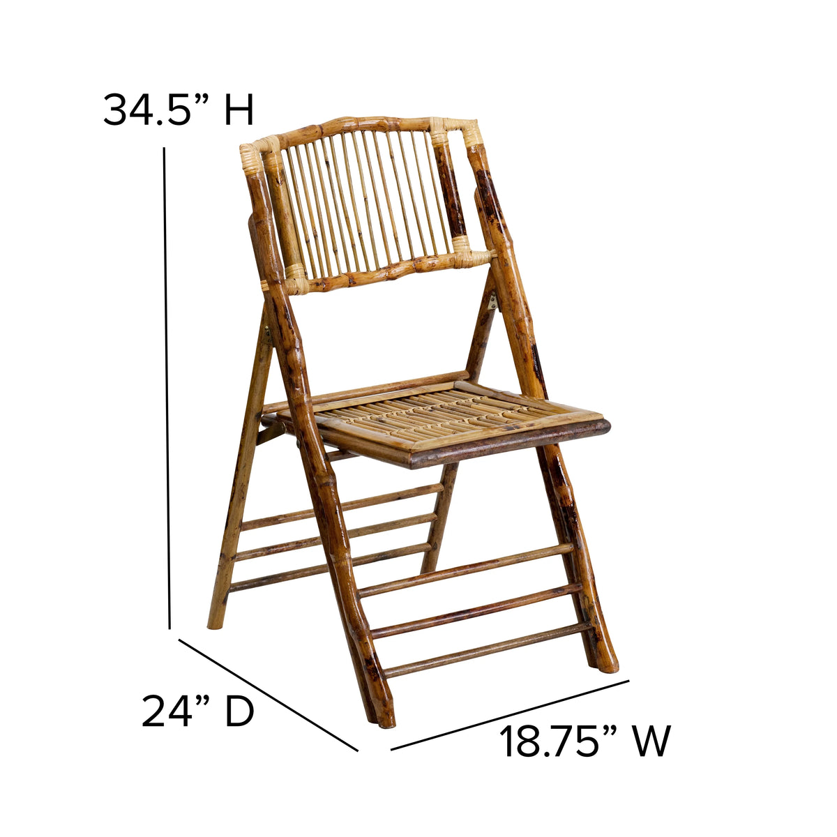 4 Pack Bamboo Wood Folding Chair W670