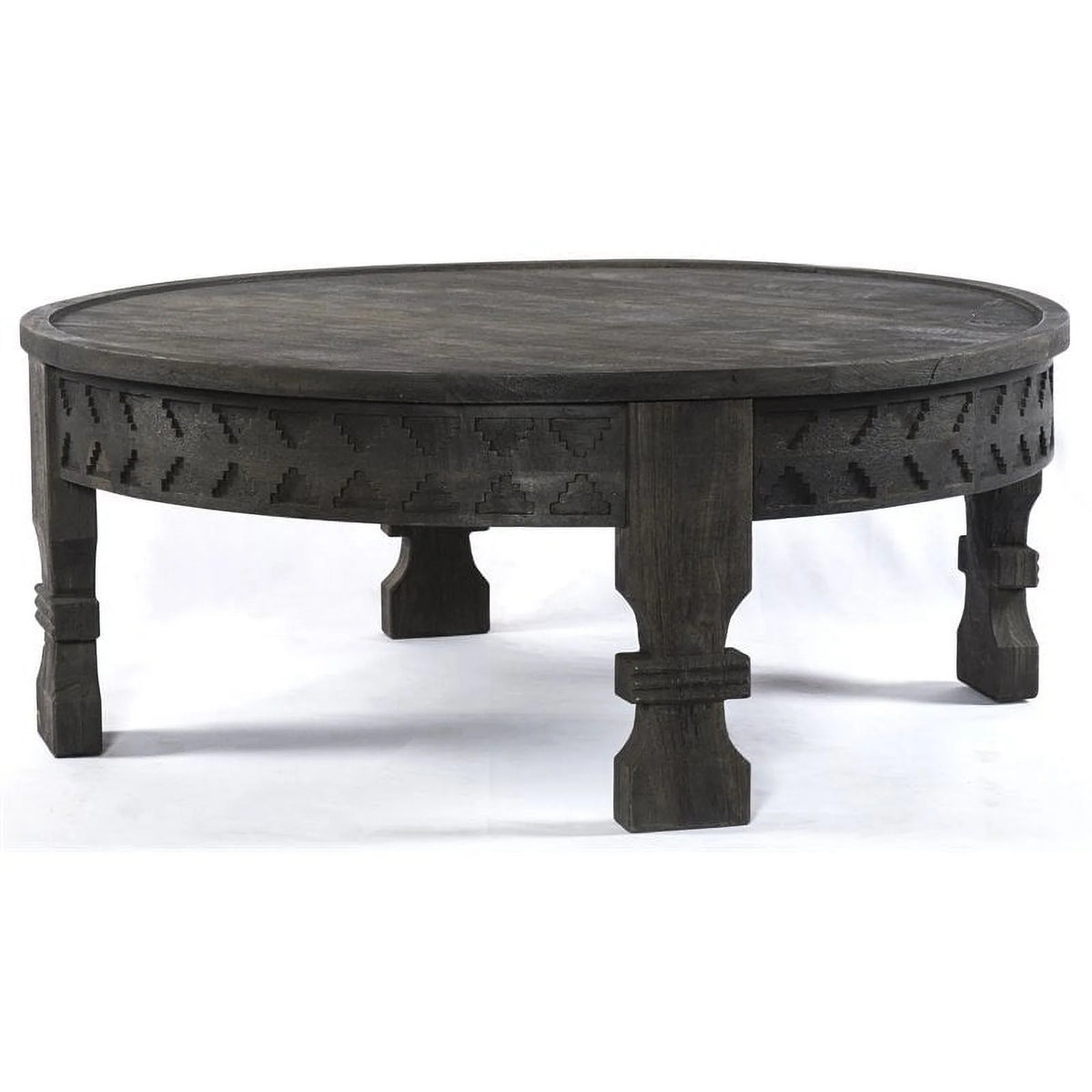 Solid Wood Hand-Carved Cocktail Table F36979