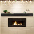 Espresso Distressed 48x22 Fireplace Mantel Shelf Z659