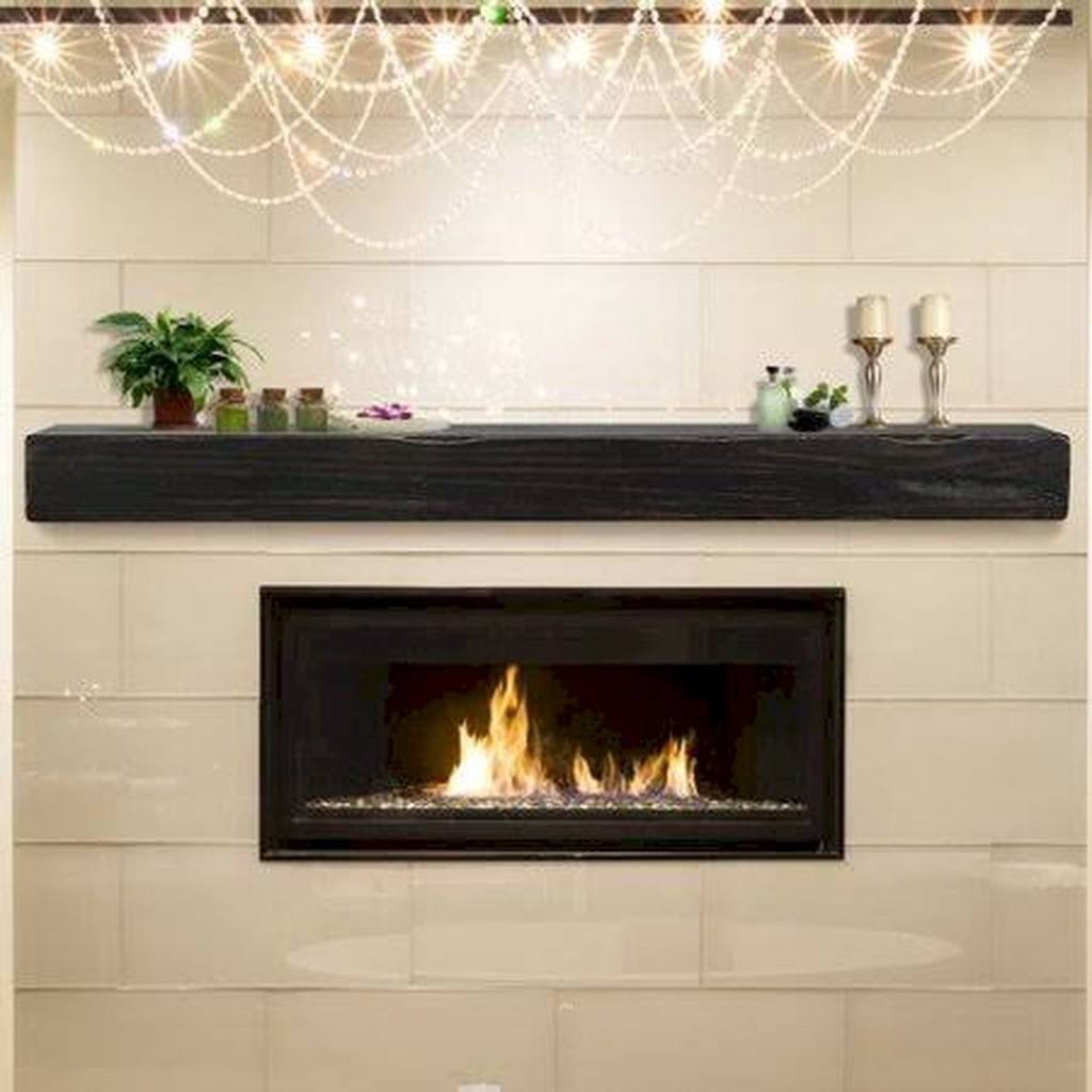 Espresso Distressed 48x22 Fireplace Mantel Shelf Z659