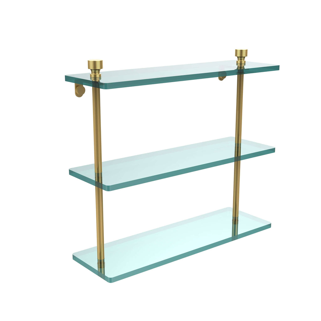 16 inch Triple Tiered Glass Shelf G88193