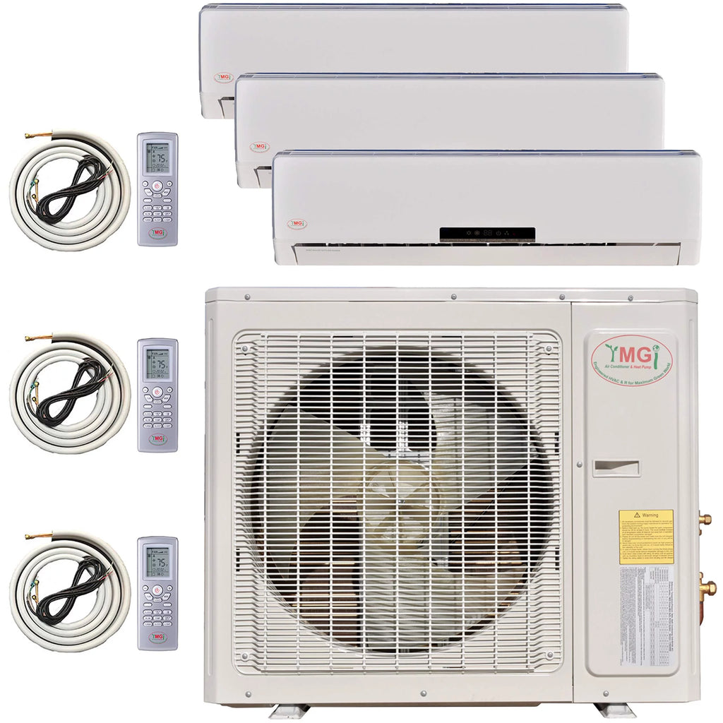 Mini Split Ductless Air Conditioner Tri Zone 9000 12000 12000 Inverter E245