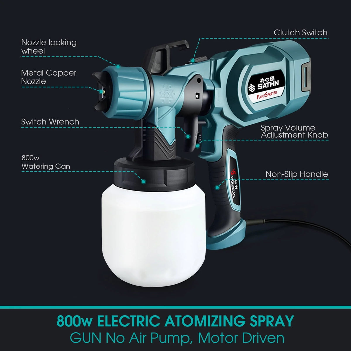 800W Electric HVLP Paint Sprayer O216661