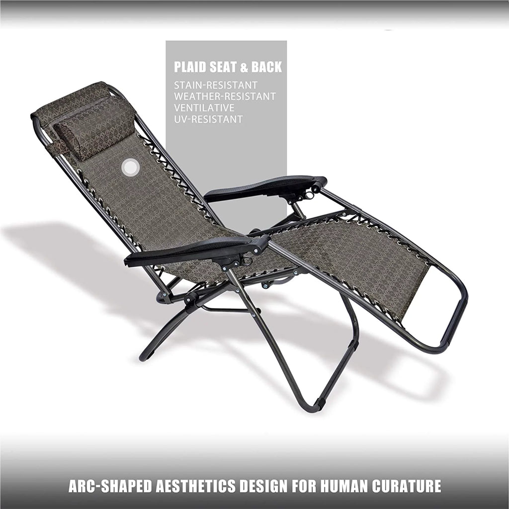 2-pack Zero Gravity Chair Folding Adjustable Recliners E43568