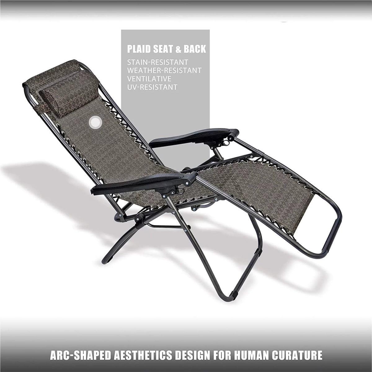 2-pack Zero Gravity Chair Folding Adjustable Recliners E43568