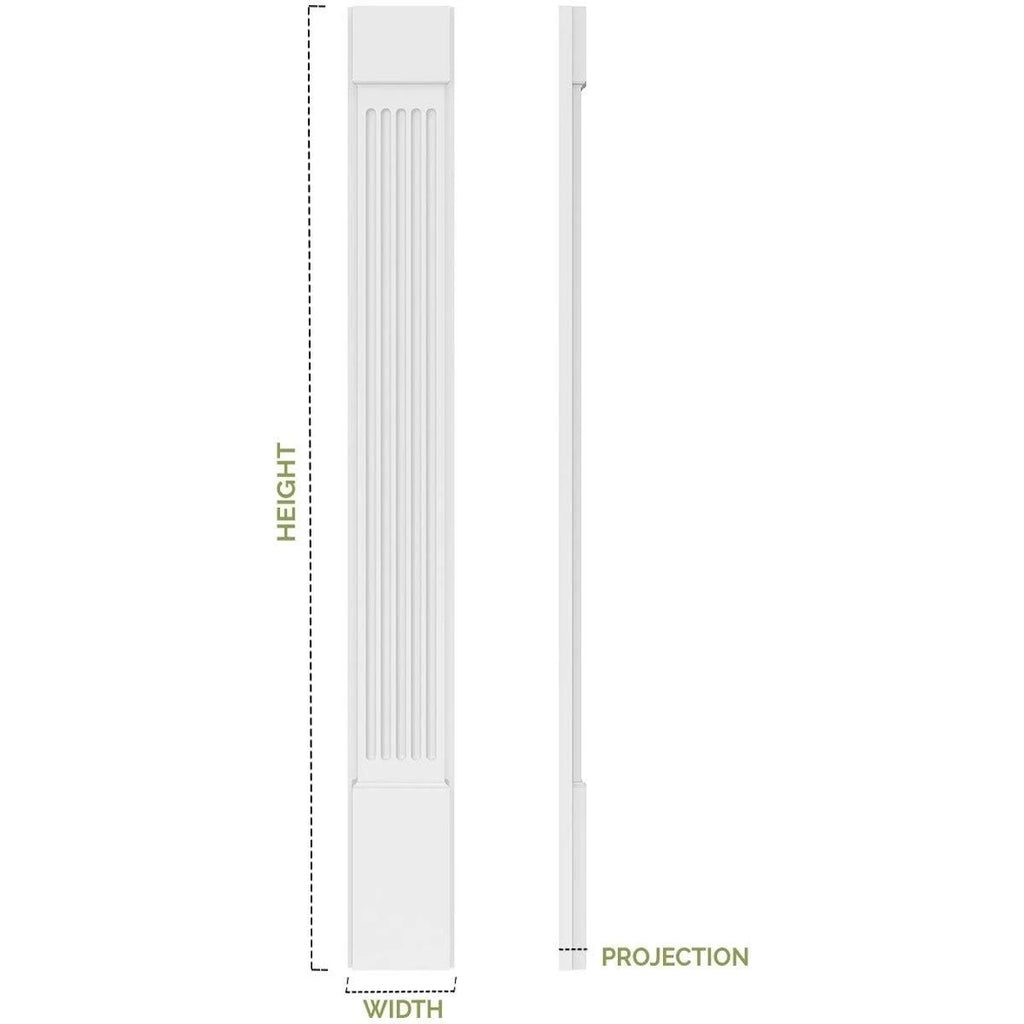 PVC Pilaster with Decorative Capital & Base (Pair) O61404