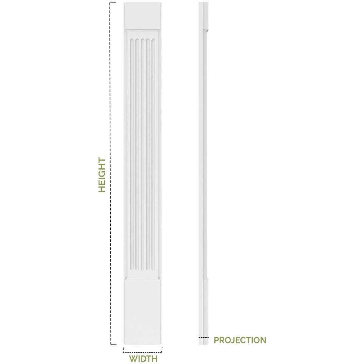 PVC Pilaster with Decorative Capital & Base (Pair) O61404