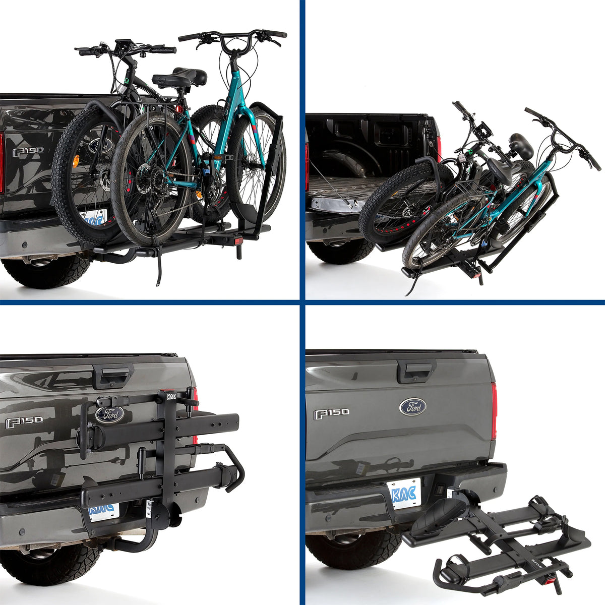 Black 2" Hitch Mounted 2-Bike Bike Rack with Locking Mechanism X6334
