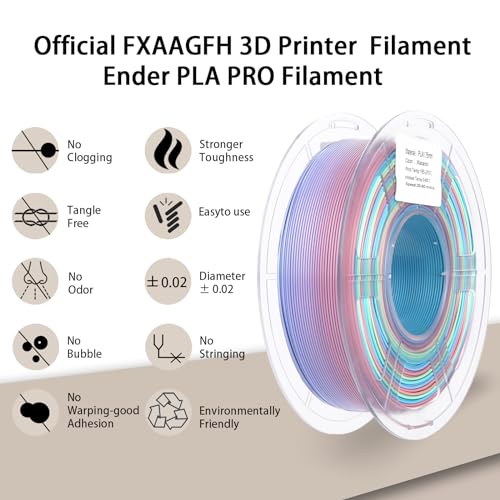 Matte Rainbow 3D PLA Printer Filament 1.75 mm 1kg B732361