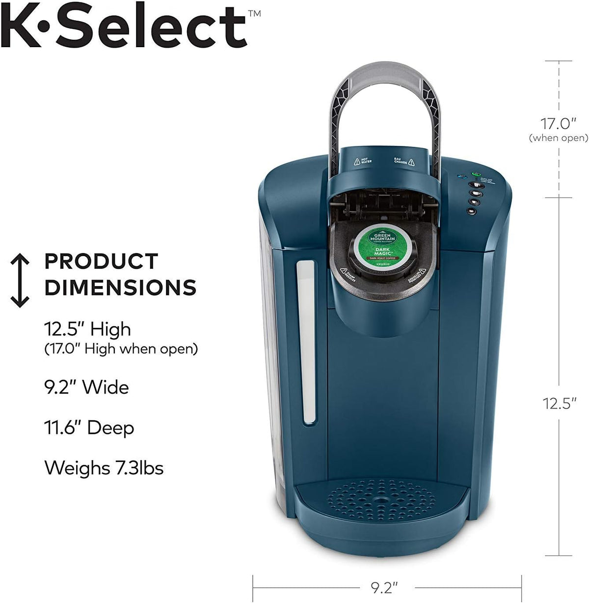 Marine Blue Single Serve K-Cup Pod Coffee Maker B250