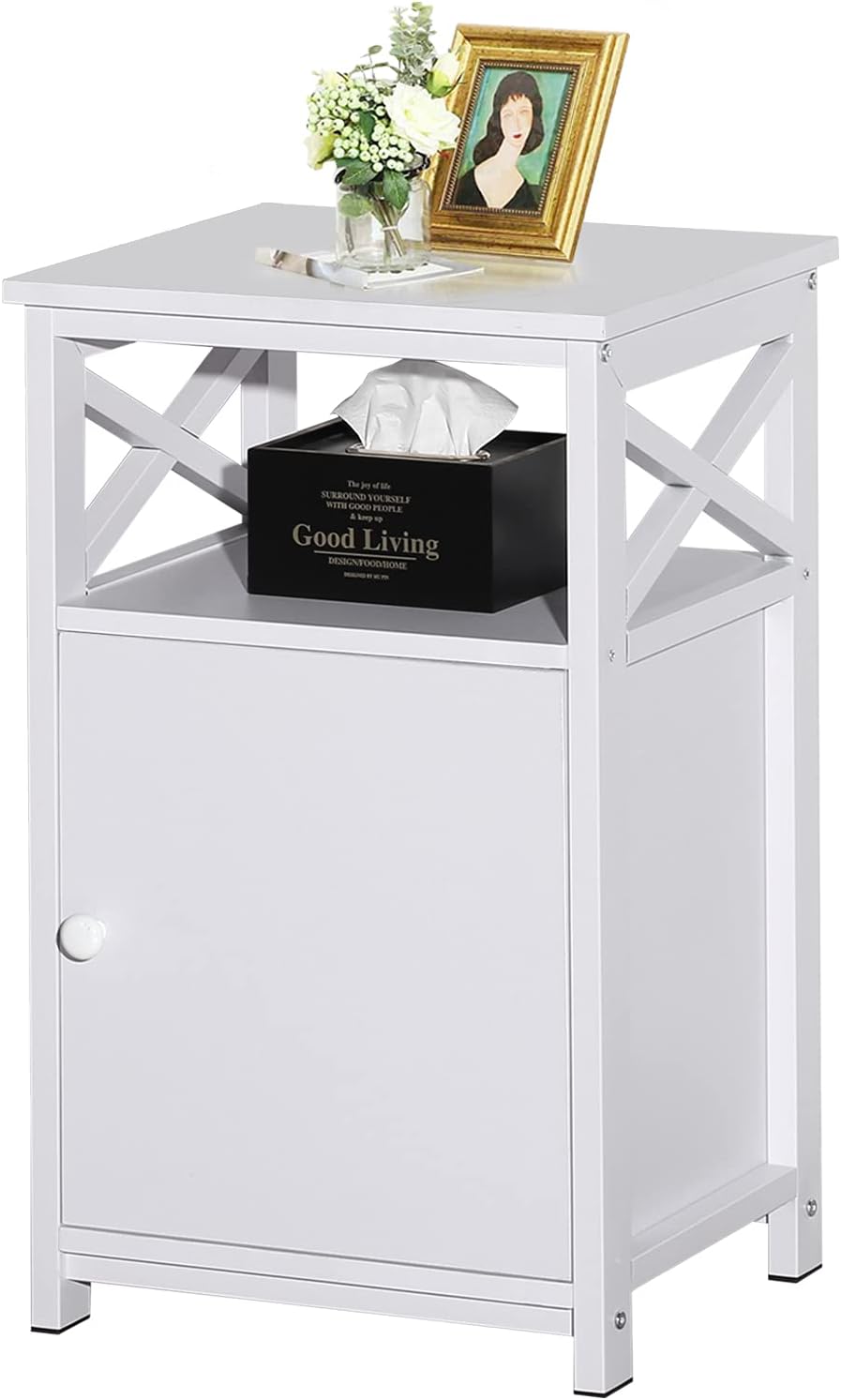 Brown Storage Cabinet and Drawer Nightstand U466722