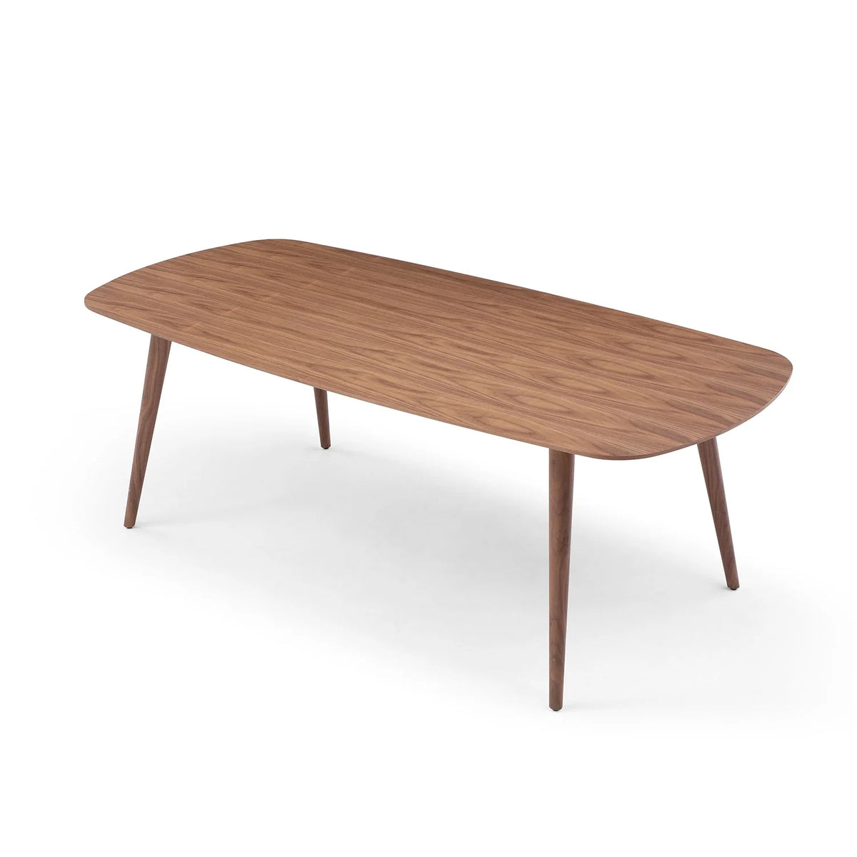 Large Walnut Wood Dining Table with Solid Wood Legs Q1105