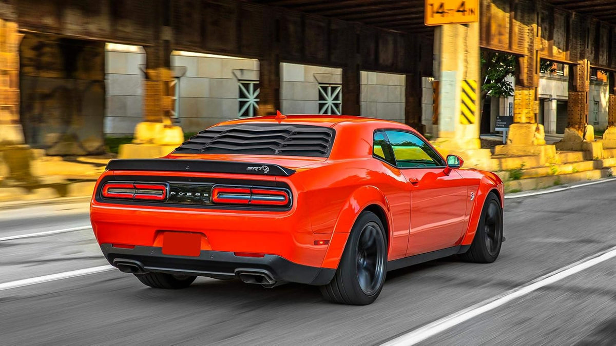 Rear Window Louver Windshield Sun Shade Cover for Dodge Challenger Custom Fit ABS Matte Black U276039