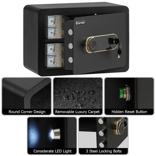 Keypad Security Safe Box 0.5 Cubic Feet G7116