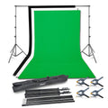 8.5x10ft Photography Background Stand Kit with 3 Muslin Backdrops U32443