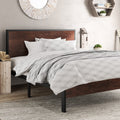 Heavy Duty Full Size Platform Bed Frame with Wood Headboard K238999
