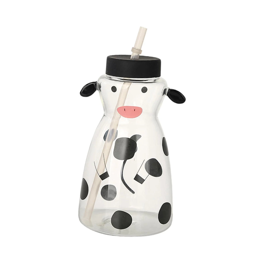 625ml High Borosilicate Glass Tumbler Cup with Lid Straw J61373