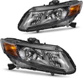 Headlight Assembly for Civic Sedan 4-Door and Coupe 2-Door, Black Housing W461896