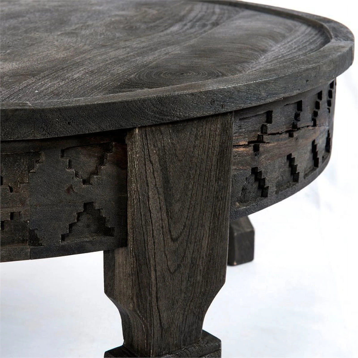 Solid Wood Hand-Carved Cocktail Table F36979