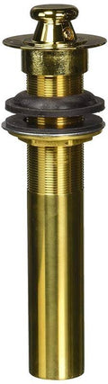 Lavatory Push Pop-Up Drain Assembly with Overflow Satin Gold S761