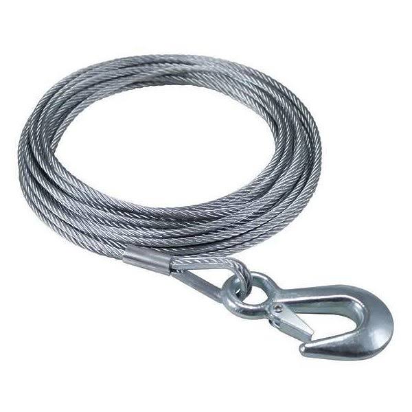 Winch Cable with Hook 25 ft. x 3/16 in G9641
