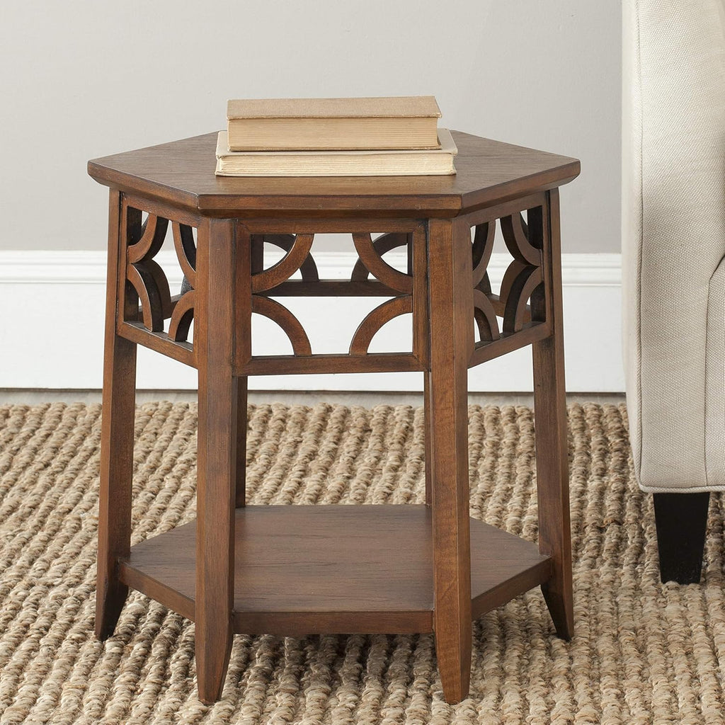 Charcoal Grey Hexagon End Table C616006