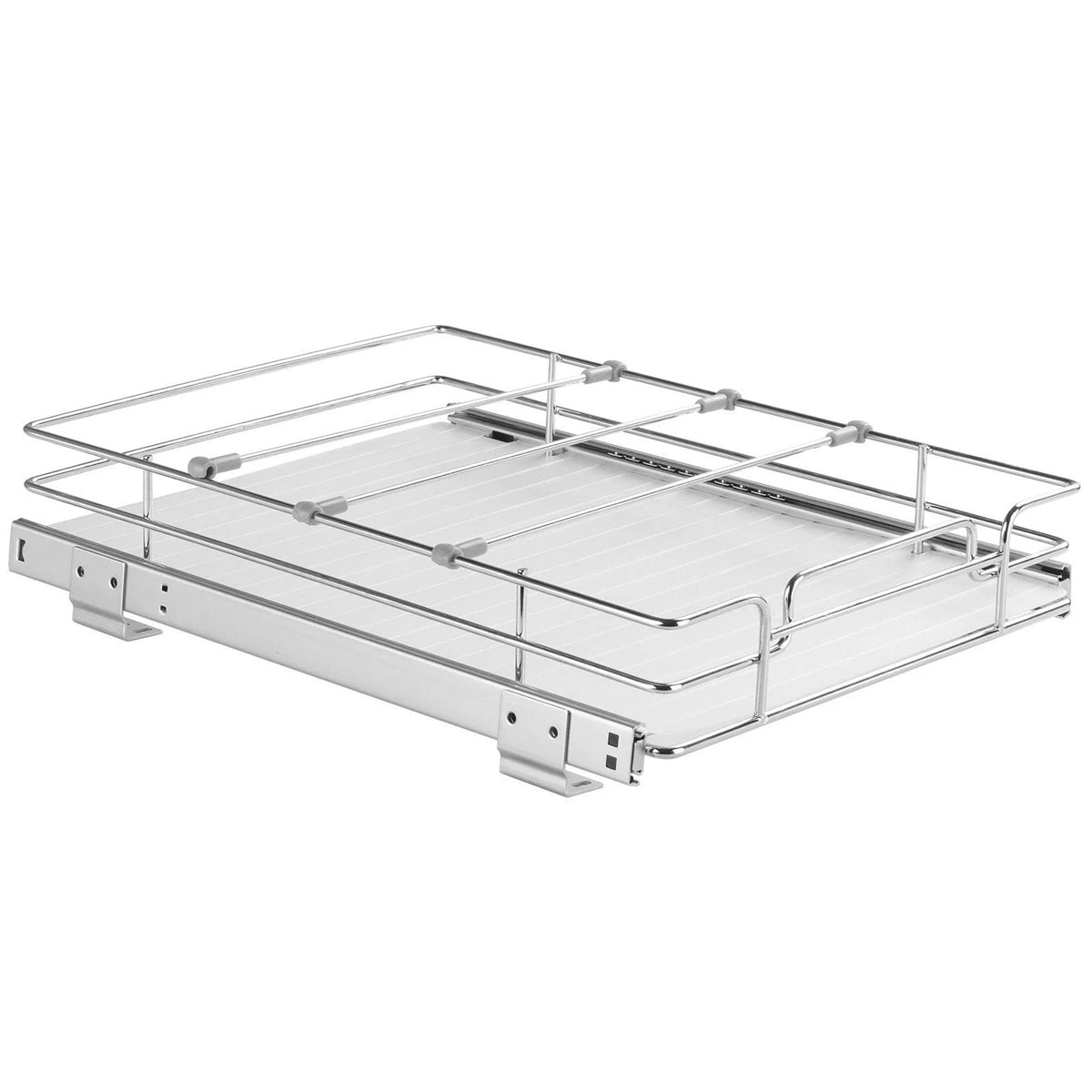 Chrome Steel Pull Out Cabinet Organizer with Slide Out Shelves D706293