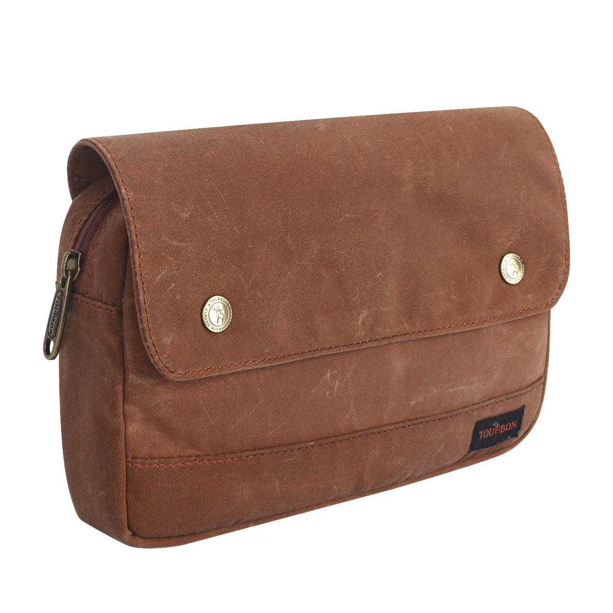 Brown Waxed Canvas Bicycle Pouch Bag W100376