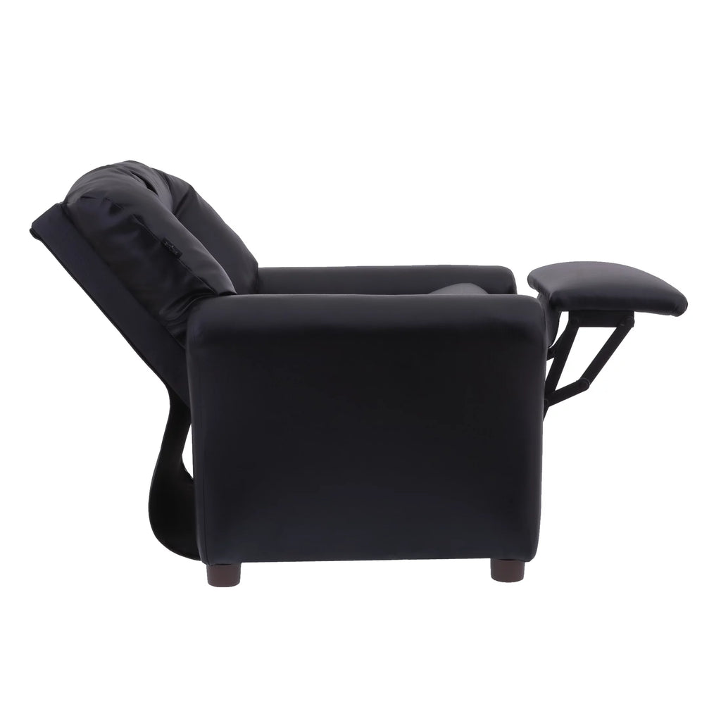 Kids Recliner Chair Polyester Linen Retro Orange E90821
