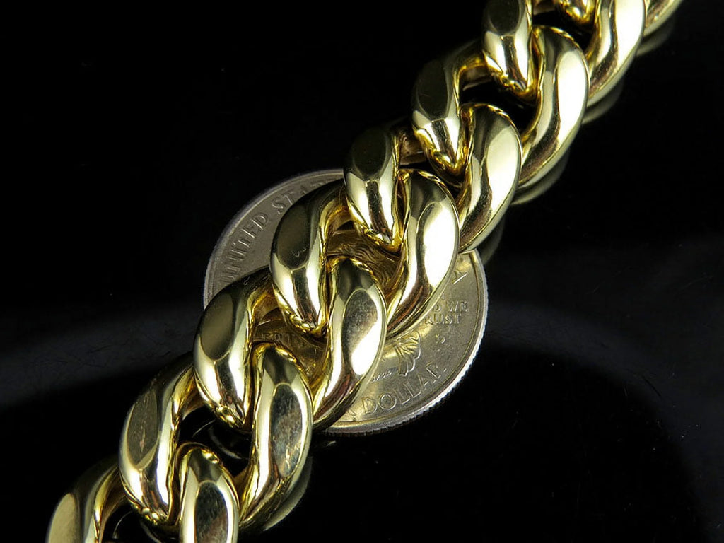 10K Yellow Gold Miami Cuban Link Chain with Box Clasp J68236