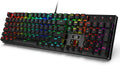 RGB LED Backlit Wired Mechanical Gaming Keyboard, Aluminum Base, 104 Standard Keys X92998