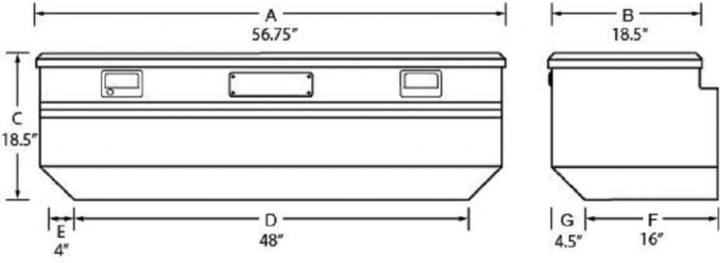 Black Aluminum Flush Mount Box C85598