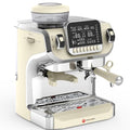 Espresso Machine with Milk Frother, Semi Automatic Coffee Machine with Grinder, 15 Bar Pressure Pump T50985