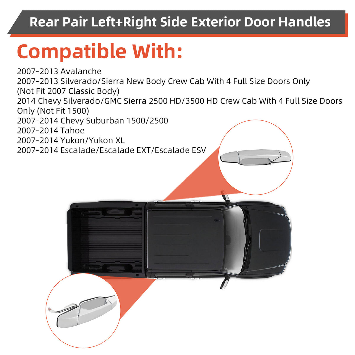 Chrome Exterior Door Handle S892188