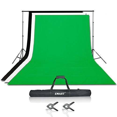 8.5x10ft Photography Background Stand Kit with 3 Muslin Backdrops U32443