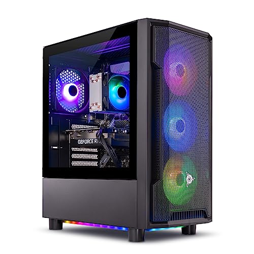 Mini Gaming PC Desktop, Ryzen 7 5700, NVIDIA RTX 4060 8GB, 1TB SSD, 16GB DDR4 RAM 3200, 650W Gold PSU, Win 11 Home Q9086